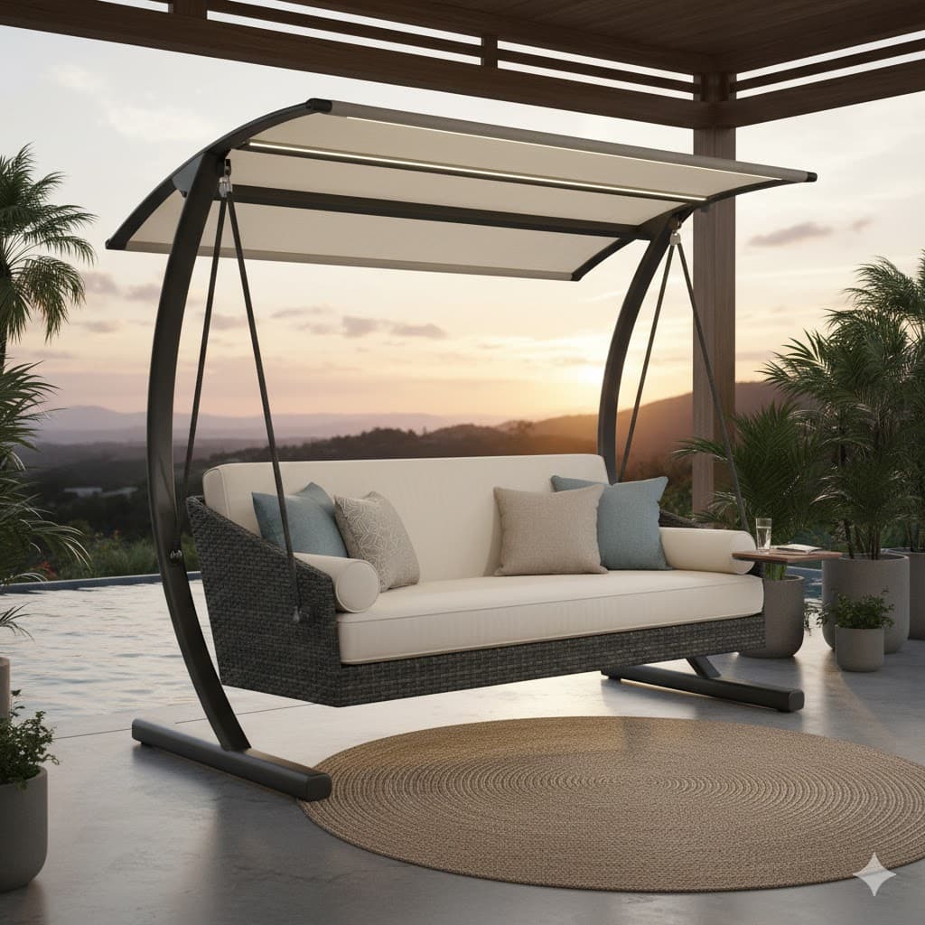 Canopy Covered Patio Swing