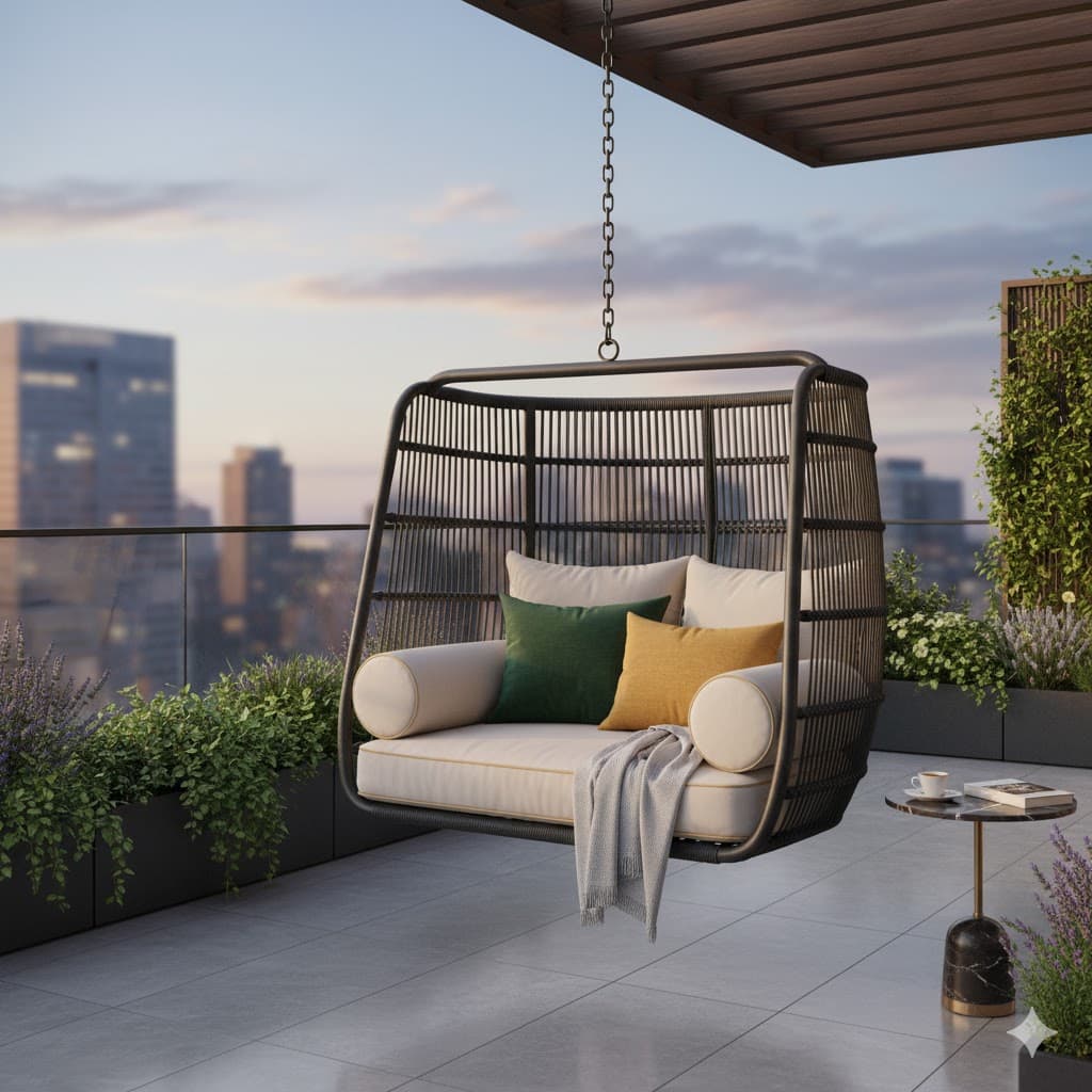 Compact Balcony Swing