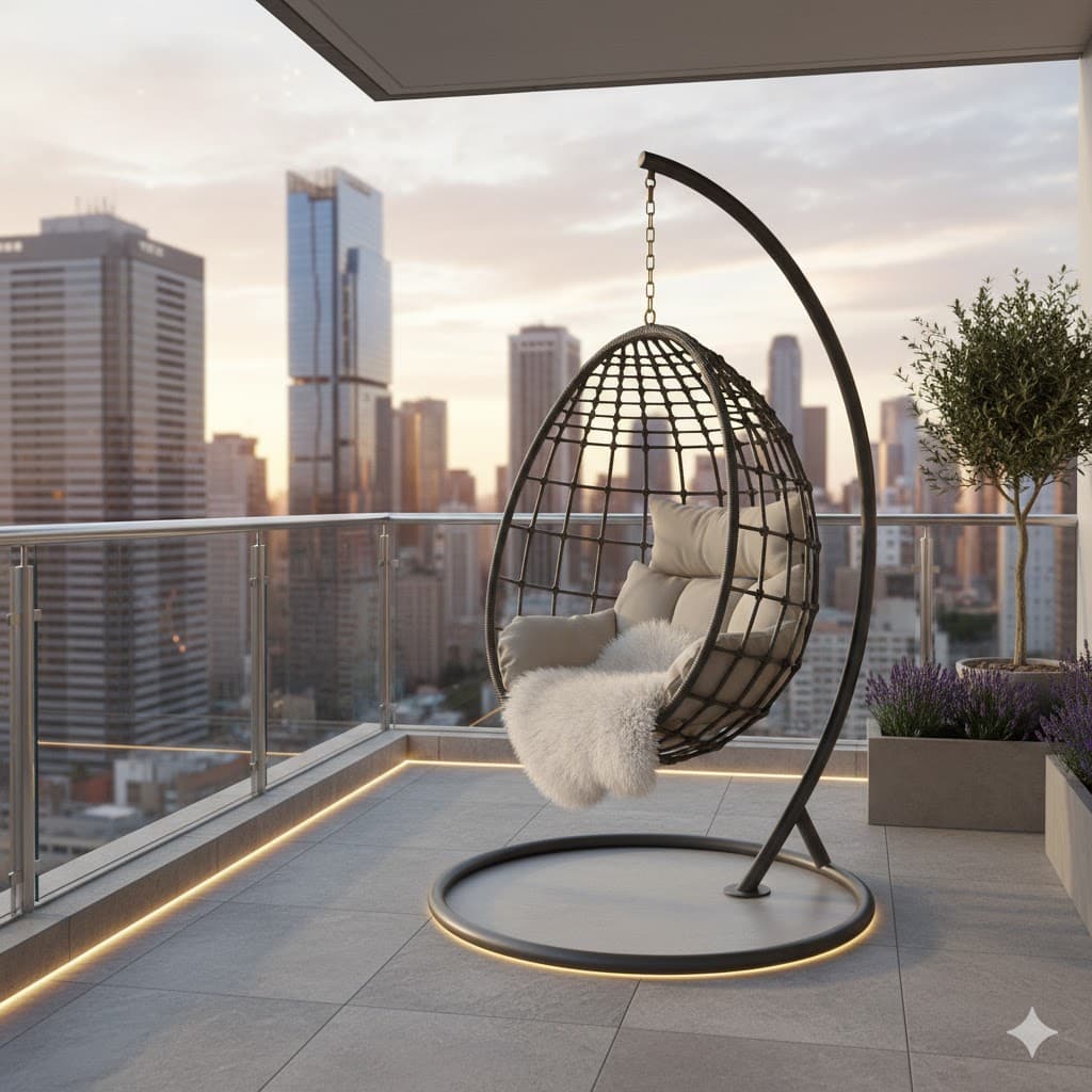 Hanging Egg Balcony Swing