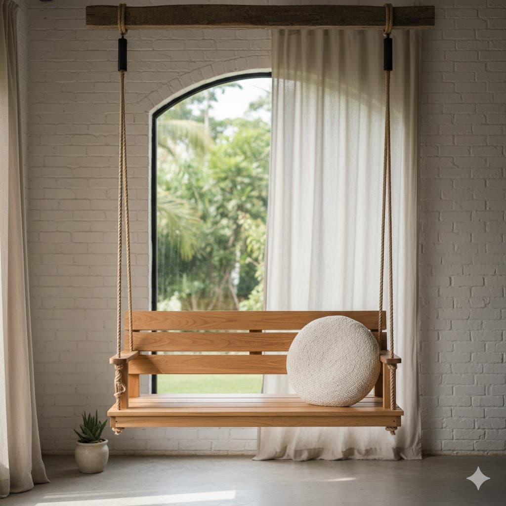 Minimal Wooden Jhula