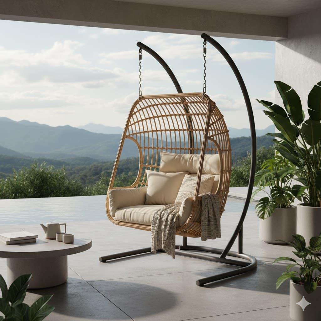 Rattan Wicker Patio Swing