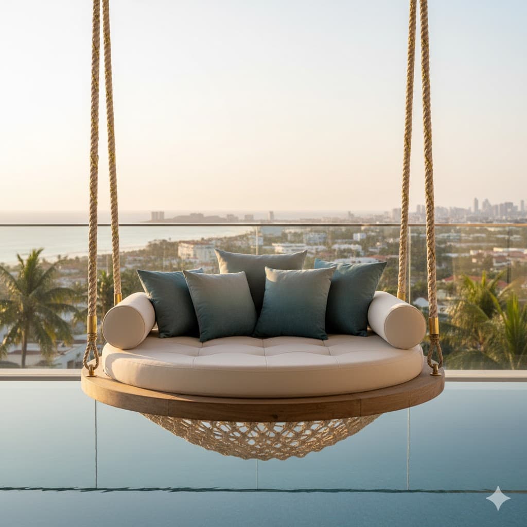 Rope Hanging Balcony Swing