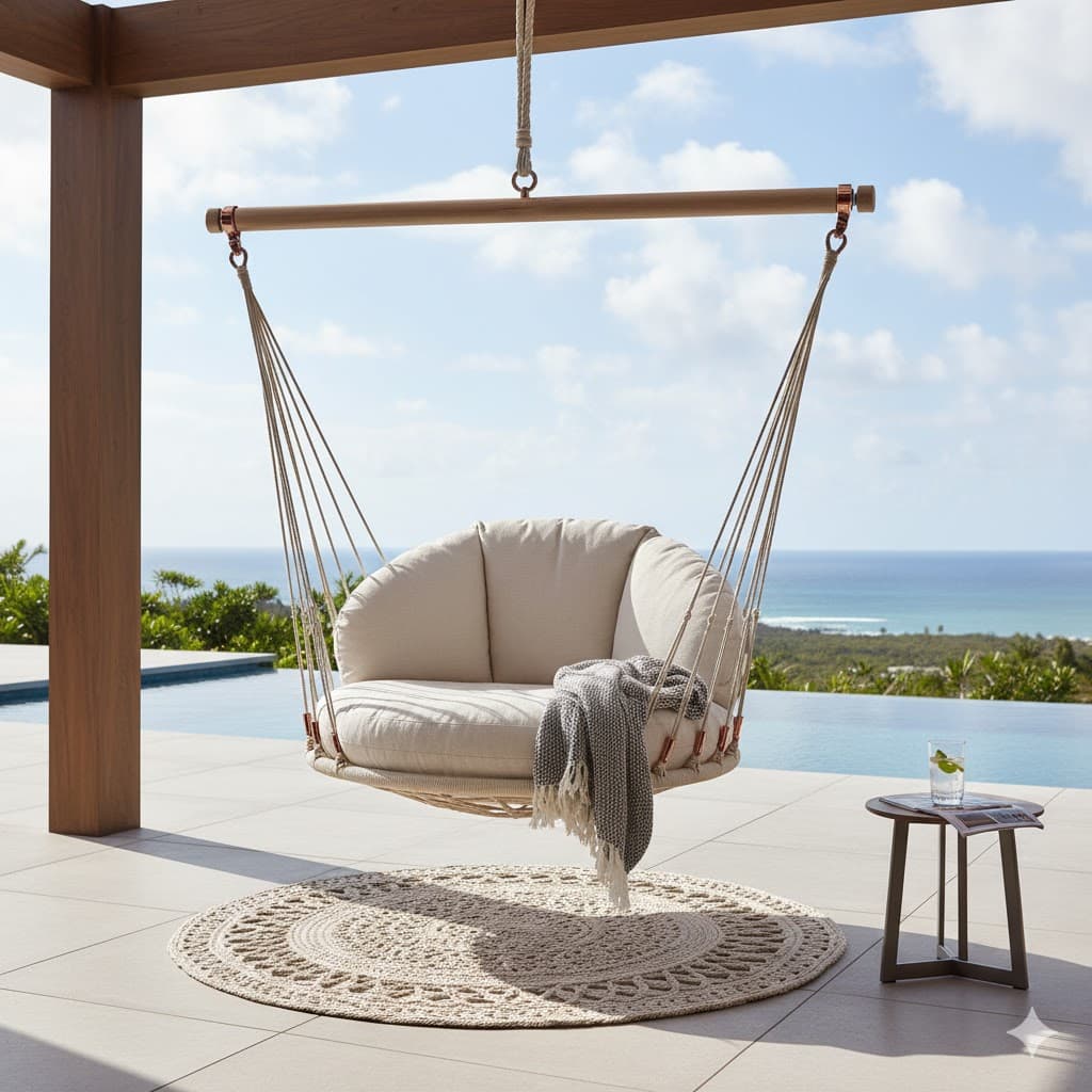 Round Rope Hammock Chair