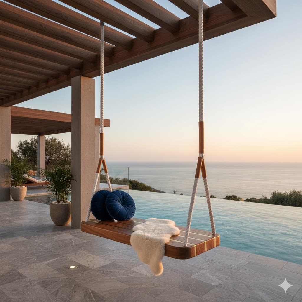 Wood Base Rope Swing