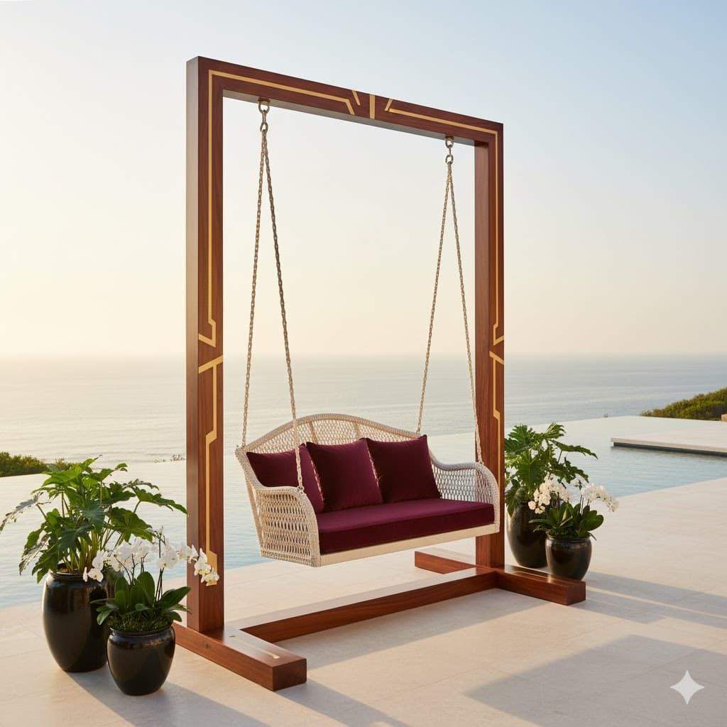 Wooden Jhula Frame Stand