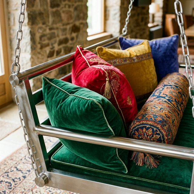 Designer Cushion Ideas to Match Your Stainless Steel Swing